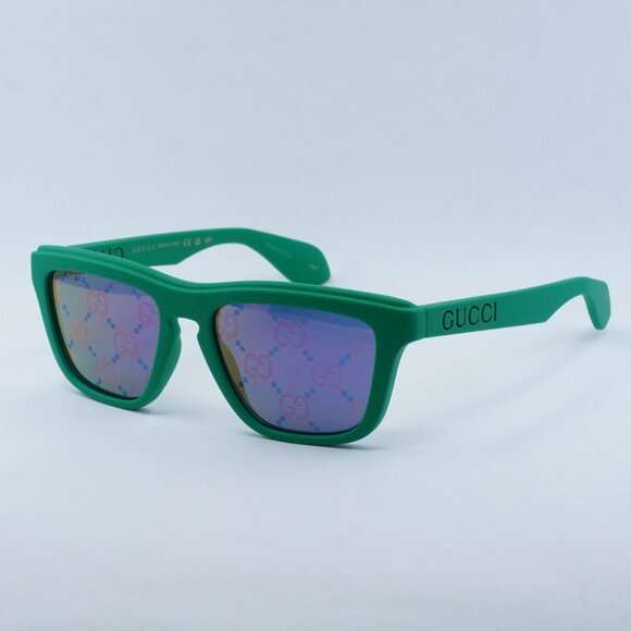 Gucci GG1571S 004 Square Sunglasses - Green/Blue Multicolor - Picture 10 of 11